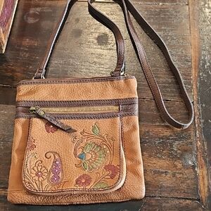 GUC Fossil Crossbody Brown Purse